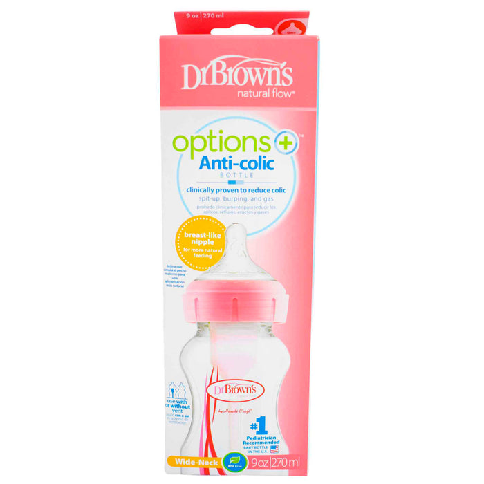 Dr. Browns Opciones Biberón Anti Cólicos Rosa X 270Ml