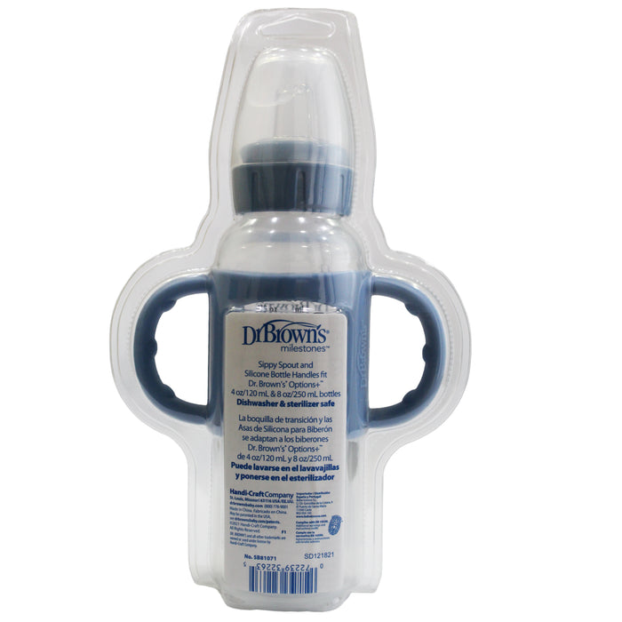 Mamadera Con Asas Dr Browns Azul 6M+ X 250Ml