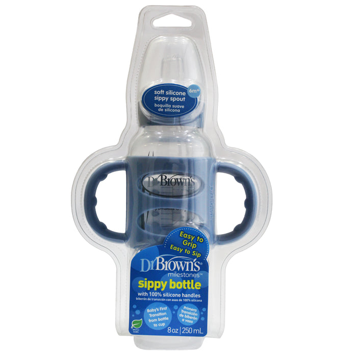 Mamadera Con Asas Dr Browns Azul 6M+ X 250Ml
