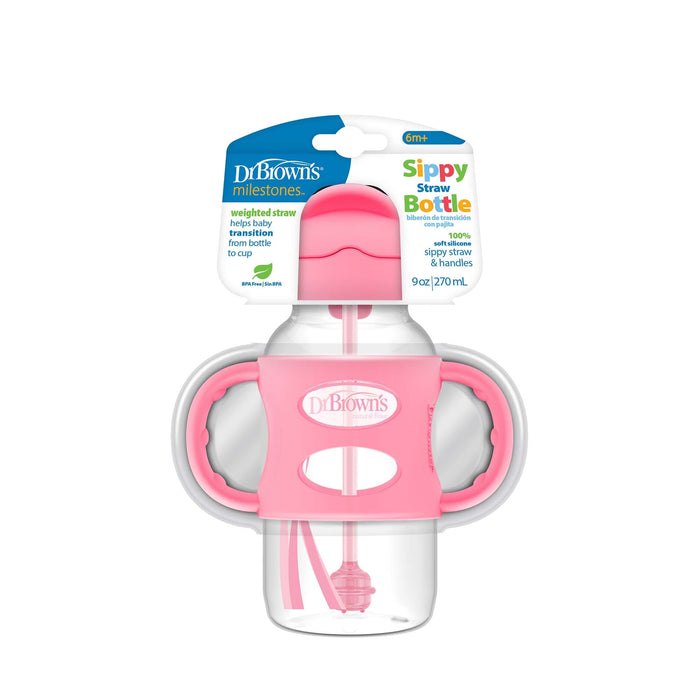 Biberon Dr Browns Con Bombilla Rosa 6M+ X 270Ml