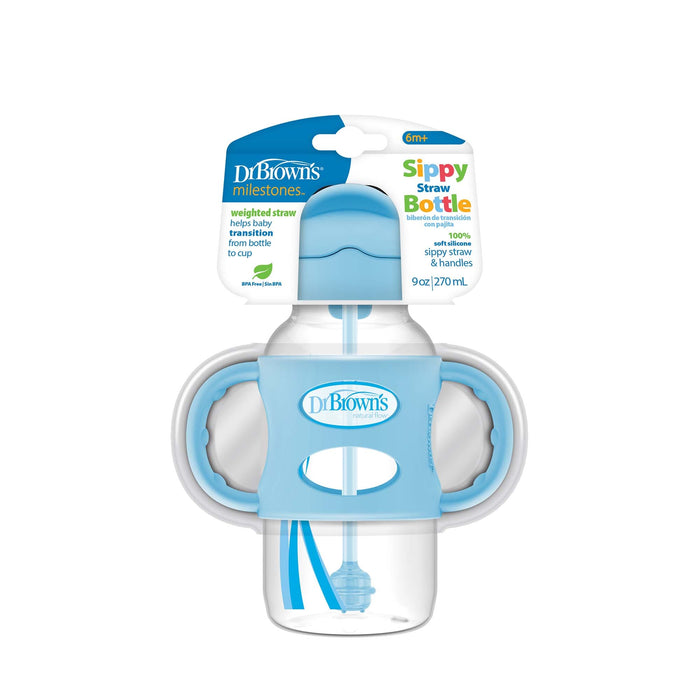 Biberon Dr Browns Con Bombilla Azul 6M+ X 270Ml