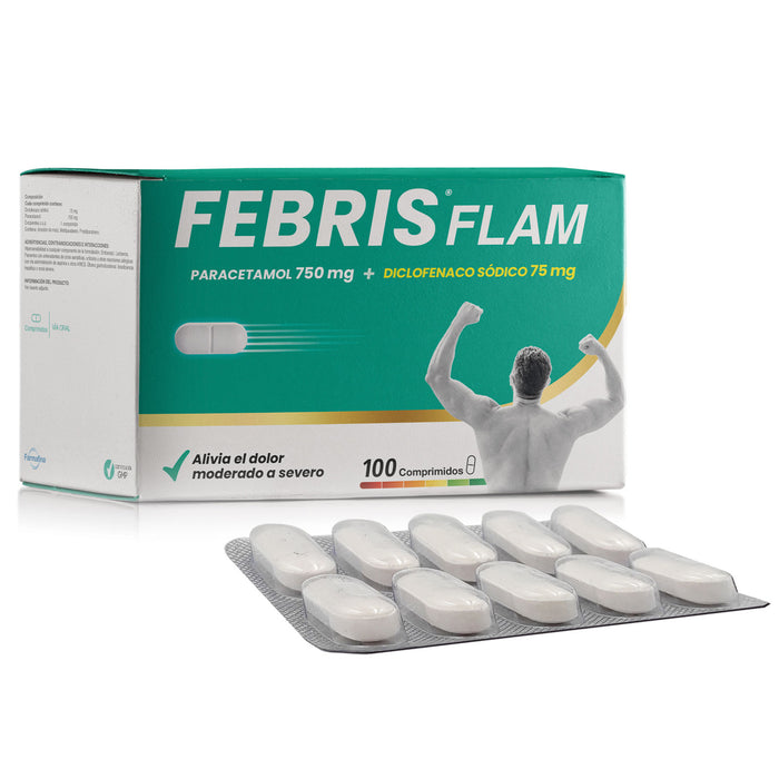 Febris Flam Paracetamol Diclofenaco X Comprimido
