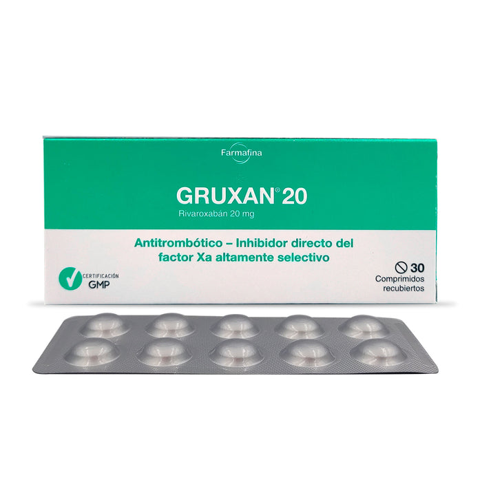 Gruxan 20 Rivaroxaban X Comprimido