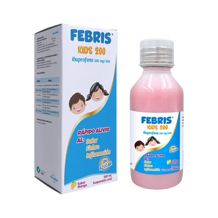 Febris Kid Ibuprofeno 200Mg/5Ml Suspensión X 100Ml