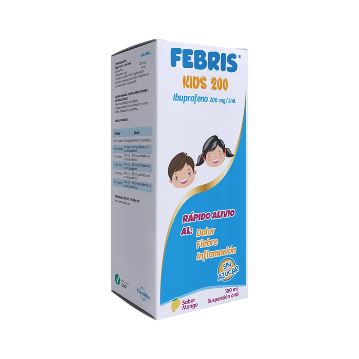 Febris Kid Ibuprofeno 200Mg/5Ml Suspensión X 100Ml