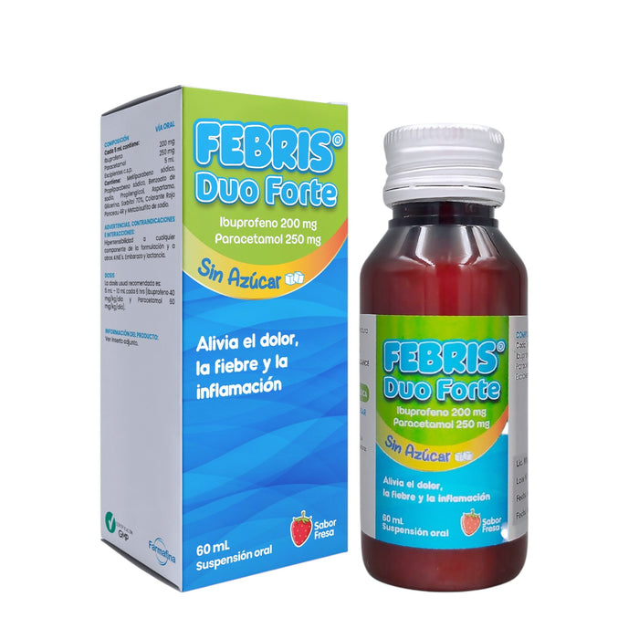 Febris Duo Forte Ibuprofeno/Paracetamol Suspensión X 60Ml
