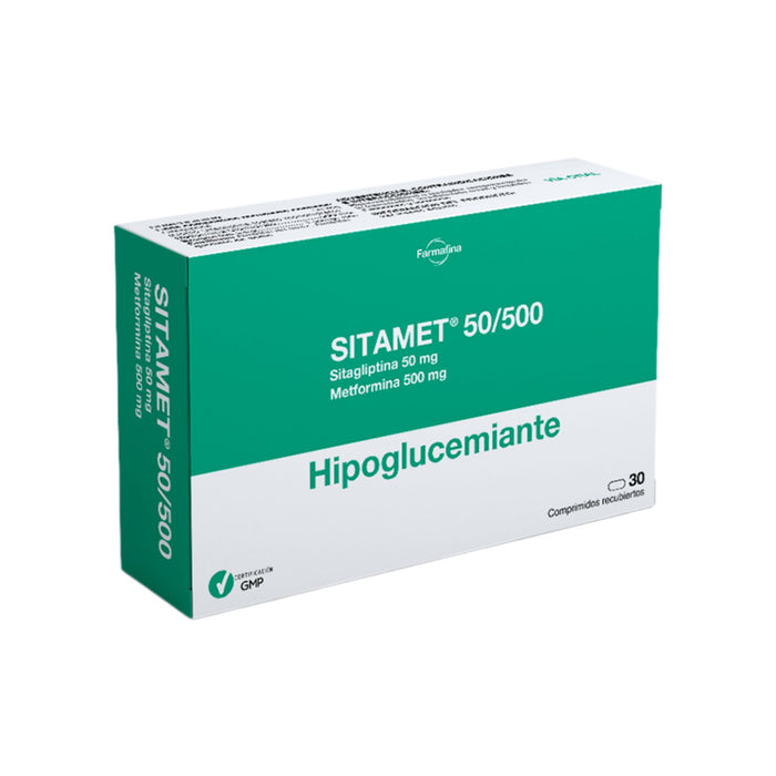 Sitamet 50/500Mg Sitagliptina / Metformina X Comprimido