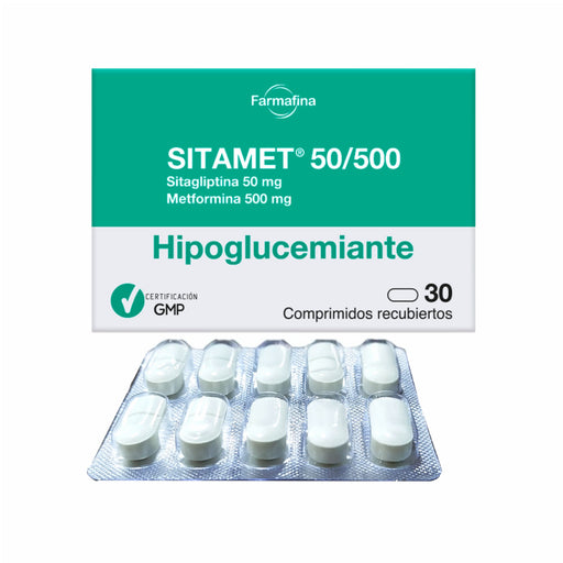 Sitamet 50/500Mg Sitagliptina / Metformina X Comprimido