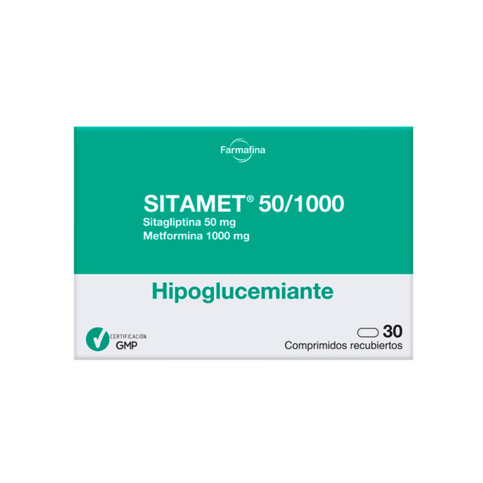 Sitamet 50/1000Mg Sitagliptina / Metformina X Comprimido