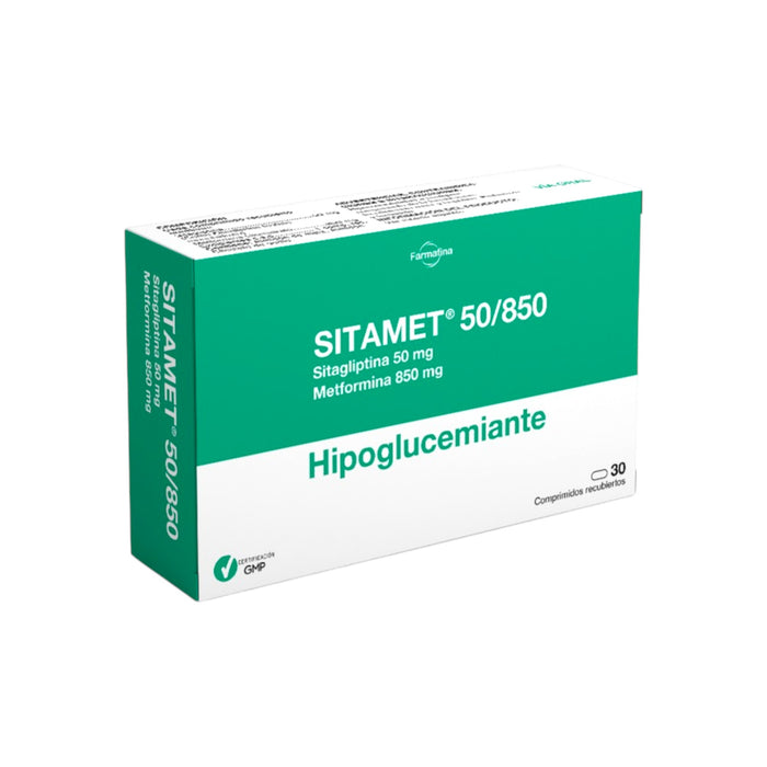 Sitamet 50/850Mg Sitagliptina / Metformina X Comprimido