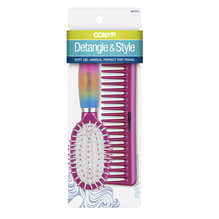 set-peine-cepillo-conair-mango-gel