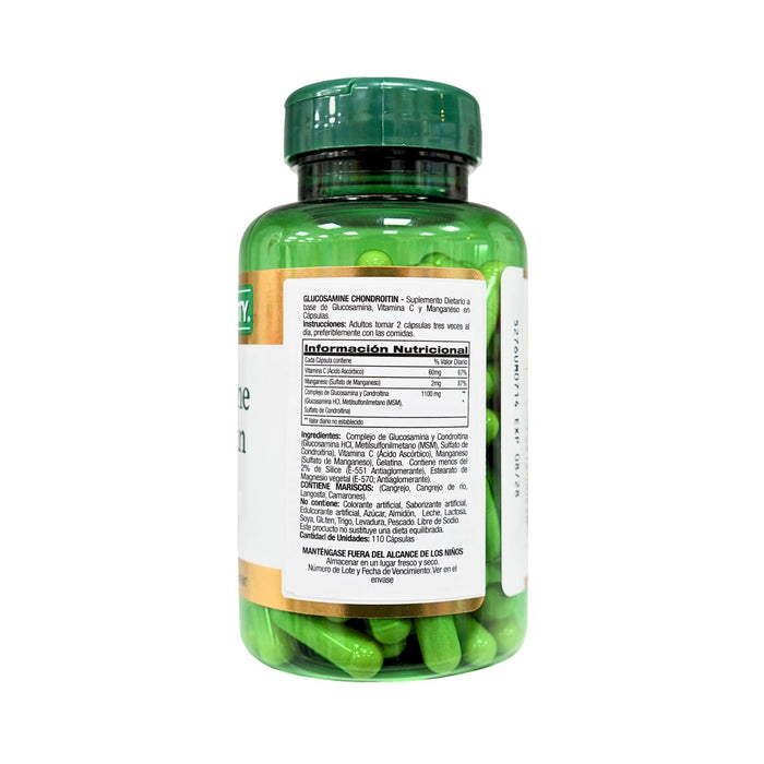 Suplemento Natures Bounty Glucosamina Condroitina X 110 Cápsulas