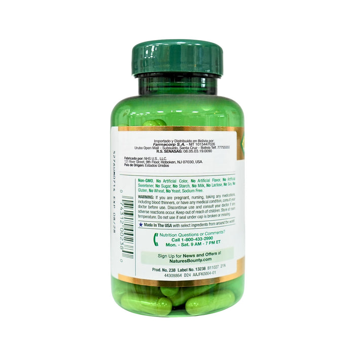 Suplemento Natures Bounty Glucosamina Condroitina X 110 Cápsulas