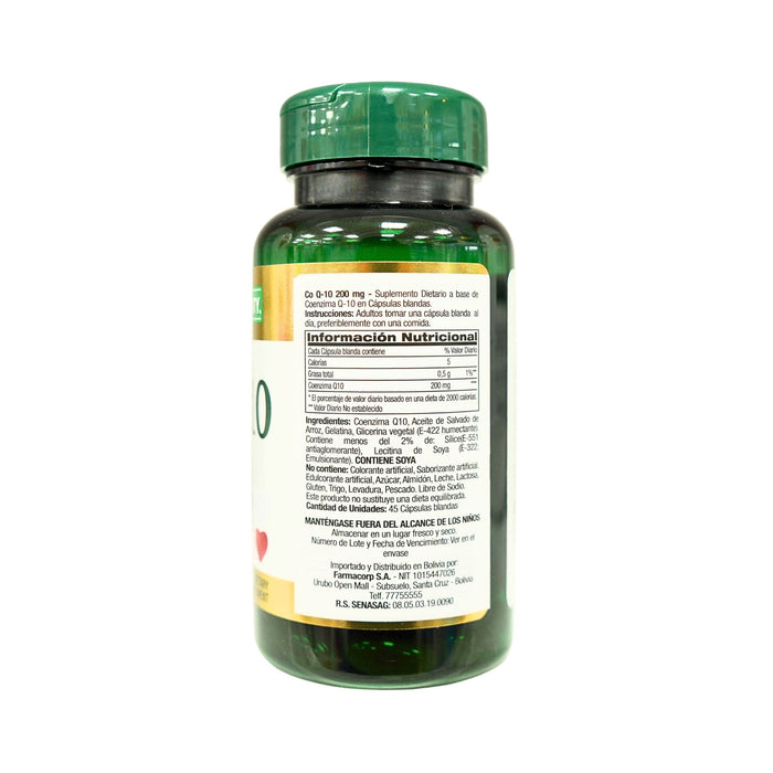 Suplemento Natures Bounty Coq10 200Mg X 45 Capsulas Blandas
