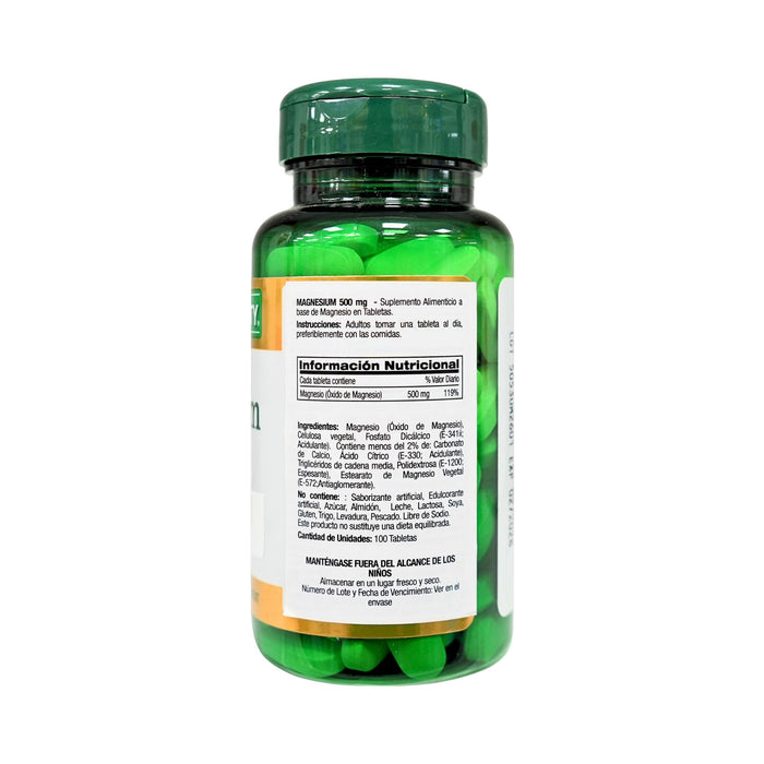 Suplemento Natures Bounty Magnesium 500Mg X 100 Tabletas