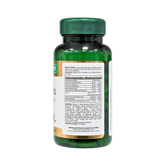 Suplemento Natures Bounty Super B Complex X 150 Tabletas