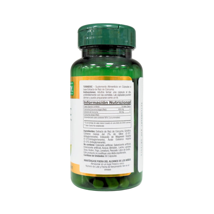 Suplemento Natures Bounty Cúrcuma 450Mg X 60 Cápsulas