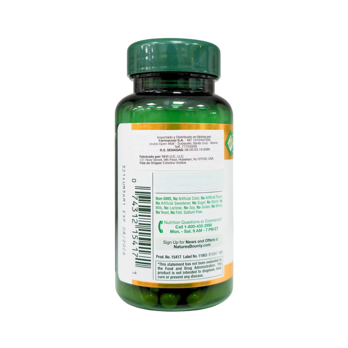 Suplemento Natures Bounty Cúrcuma 450Mg X 60 Cápsulas