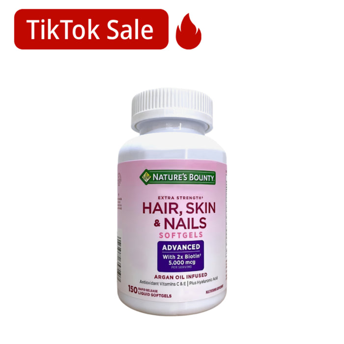Suplemento Multivitamínico Natures Bounty Extra Strenght Hair-Skin & Nails X 150 Cápsulas Blandas