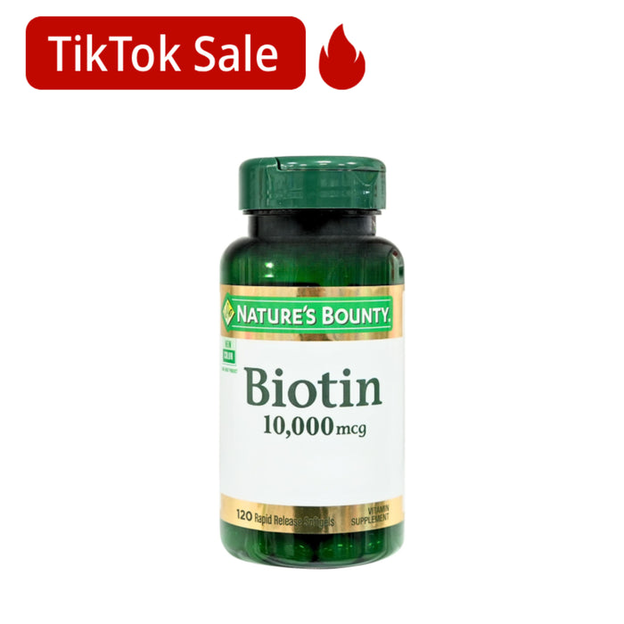 Suplemento Natures Bounty Biotin 10000Mcg X 120 Cápsulas