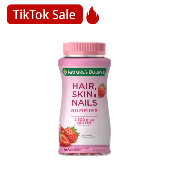 Gomitas Nature's Bounty Hair Skin Nails 2500Mcg X 80 Unidades