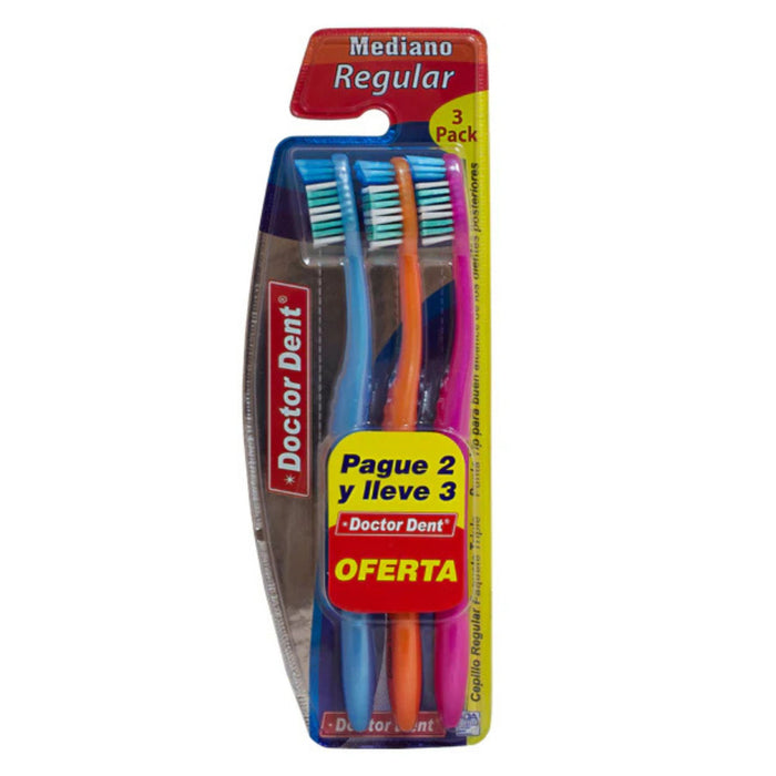 Pack Cepillo Regular Dr Dent X 3 Unidades