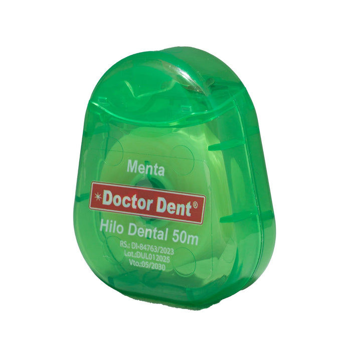 Hilo Dental Dr. Dent Encerado Menta X 50Mts