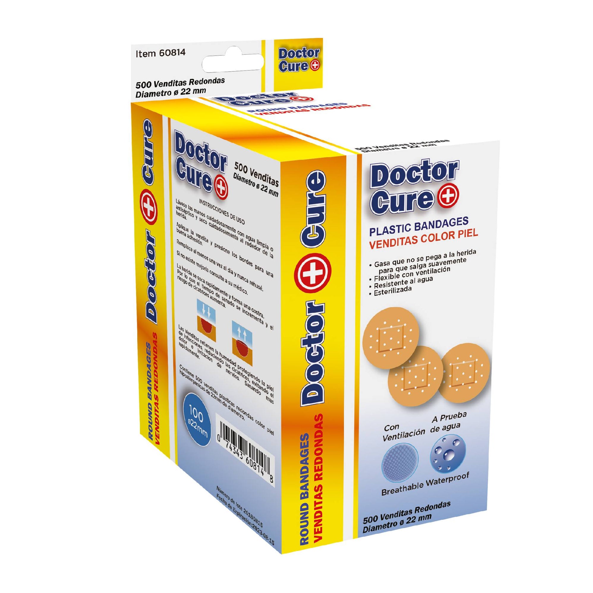 Venditas Redondas Doctor Cure Color Piel X Unidad— Farmacorp