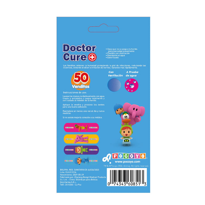 Venditas Doctor Cure Para Niños Pocoyo X 50 Unidades