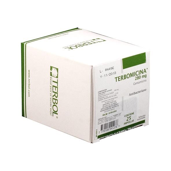 Terbomicina 280Mg Im-Iv X 25 Amp Gentamicina