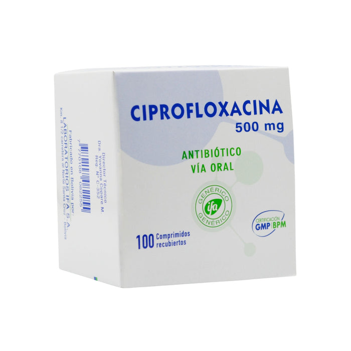 Ciprofloxacina 500Mg X 100 Comp (Ifa))