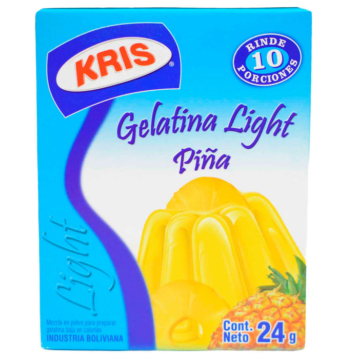 Kris Gelatina Ligth Sabor Piña X 24G