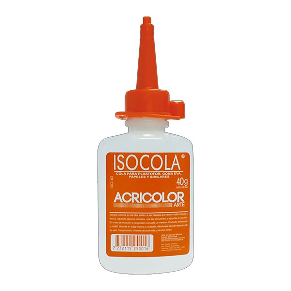 Pegamento Isocola Acricolor Con Pico Aplicador X 40Gr M/144
