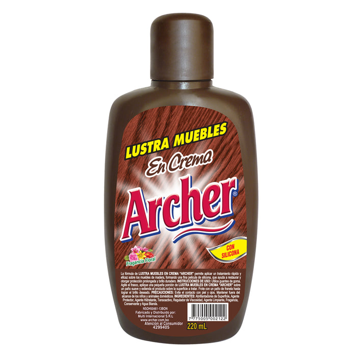 Archer Lustra Mueble Crema C Silicona X 220Ml