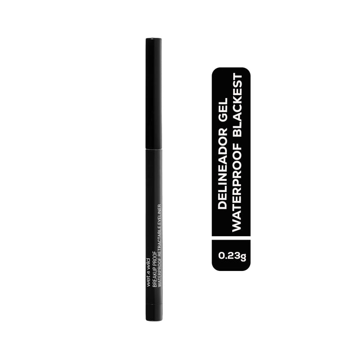 Delineador Wet N Wild Gel Ret A Prueba De Agua-Blackest