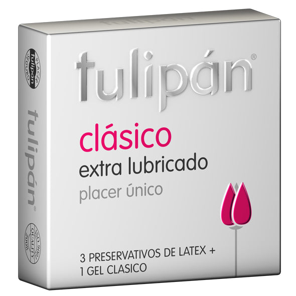 Preservativo Tulipan 3 Unidades Mas 1 Gel Clasico X Caja