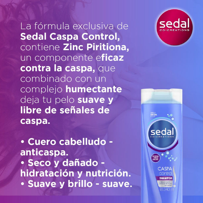 Shampoo Sedal Caspa Control 2 En 1 X 340Ml