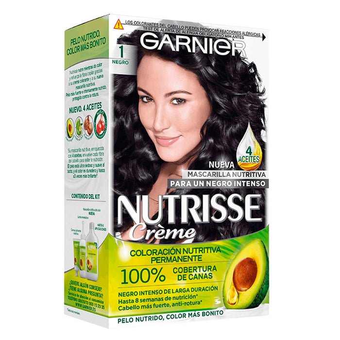 Tinte Garnier Nutrisse 1.0 Negro Intenso X Unidad