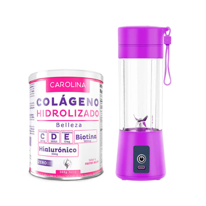 Pack Colagéno Carolina Belleza X 300G+Batidor