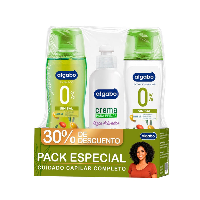 Pack Crema Peinar+Shampoo+Acondicionador Oliva Y Argán