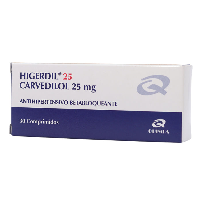 Higerdil 25Mg Carvedilol X Tableta