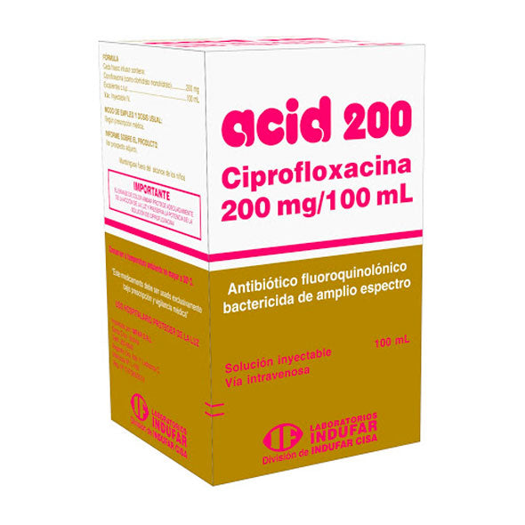 Acid 200Mg Iv Frasco X 100Ml Ciprofloxacina