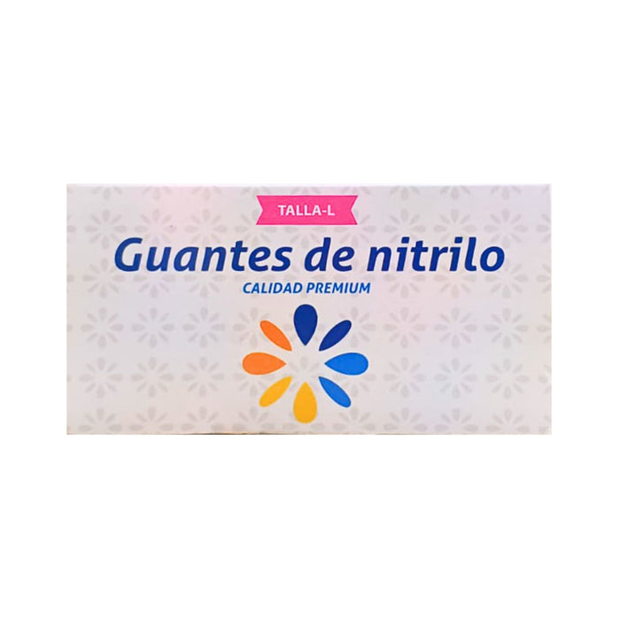 Guantes De Nitrilo Azul L Farmacorp X Unidad