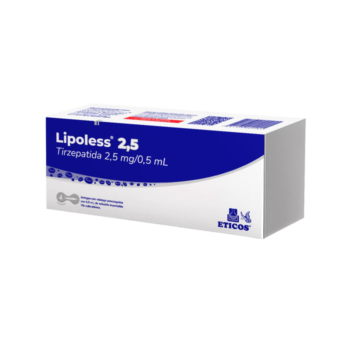 Lipoless Tirzepatida 2.5Mg/0.5Ml Sc Caja x 4 Jeringas Prellenadas