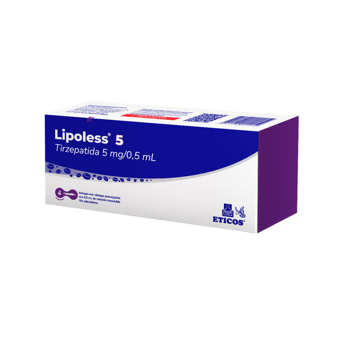 Lipoless Tirzepatida 5Mg/0.5Ml Sc Caja x 4 Jeringas Prellenadas