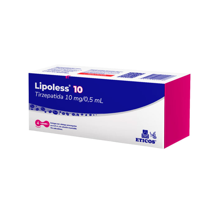 Lipoless Tirzepatida 10Mg/0.5Ml Sc Caja x 4 Jeringas Prellenadas
