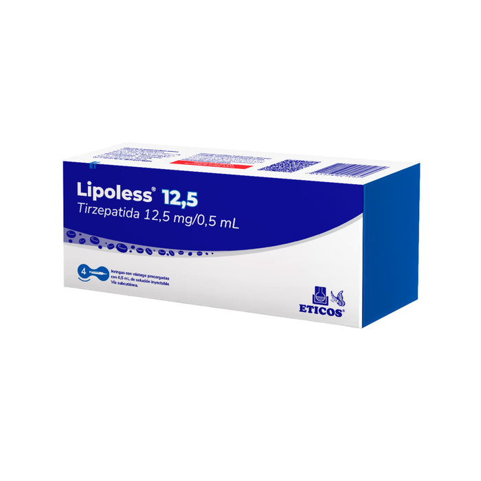 Lipoless Tirzepatida 12.5Mg/0.5Ml Sc Caja x 4 Jeringas Prellenadas