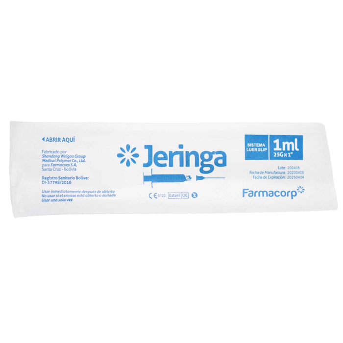 Jeringa 1Ml Con Aguja Tuberculina Y Vacuno Farmacorp X Unidad