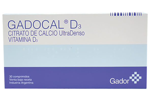 Gadocal D3 Citrato De Calcio 1500Mg Calcio 315Mg Y Vitamina D3 200Ui X Tableta