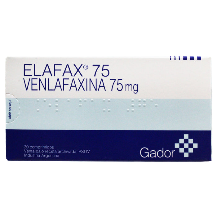 Elafax 75Mg Venlafaxina X Tableta